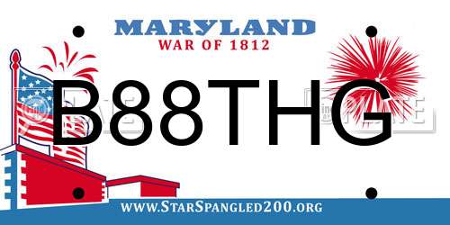 B88THG Maryland License Plate