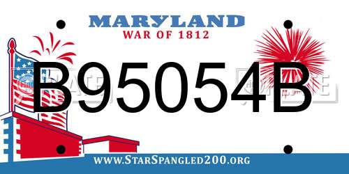 B95054B Maryland License Plate