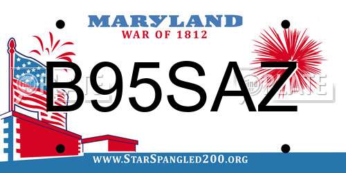 B95SAZ Maryland License Plate