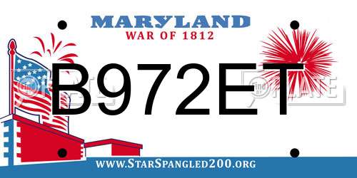 B972ET Maryland License Plate