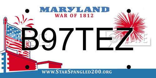 B97TEZ Maryland License Plate