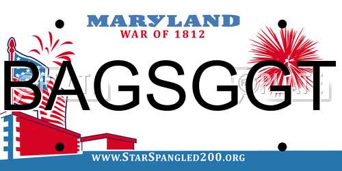 BAGSGGT Maryland License Plate