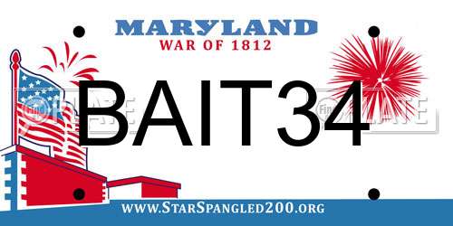 BAIT34 Maryland License Plate