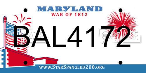 BAL4172 Maryland License Plate