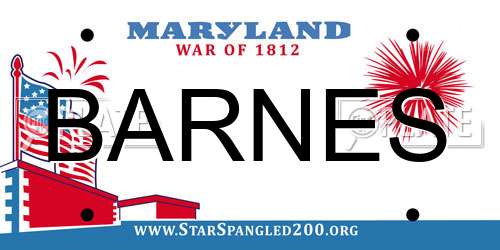 BARNES Maryland License Plate