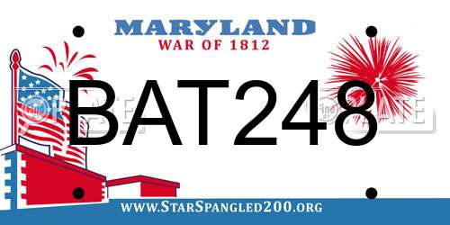 BAT248 Maryland License Plate
