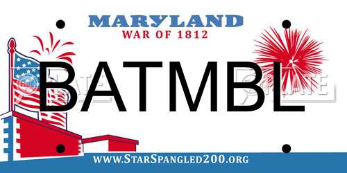 BATMBL Maryland License Plate