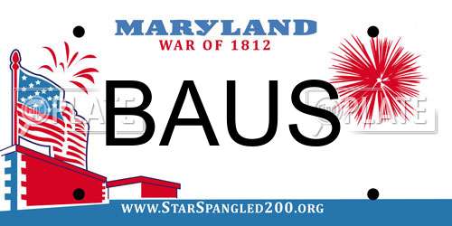 BAUS Maryland License Plate