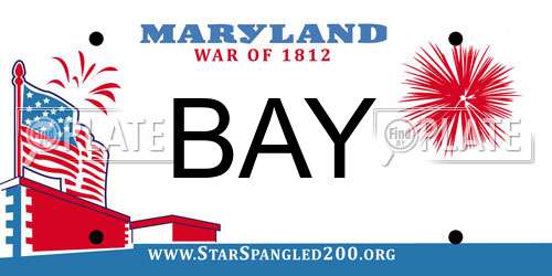 BAY Maryland License Plate