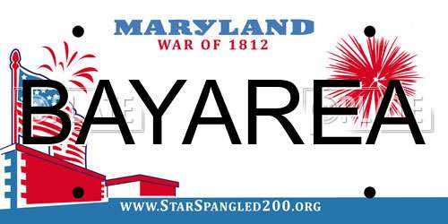 BAYAREA Maryland License Plate