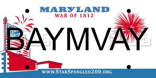 BAYMVAY Maryland License Plate