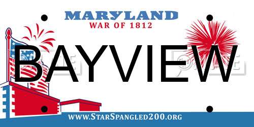 BAYVIEW Maryland License Plate