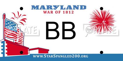 BB Maryland License Plate