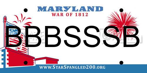 BBBSSSB Maryland License Plate