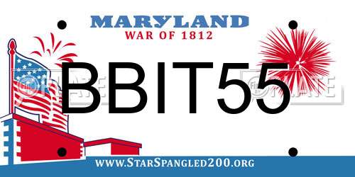 BBIT55 Maryland License Plate