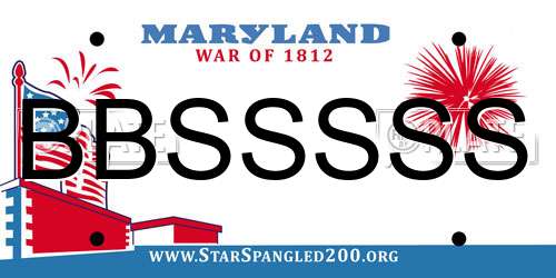 BBSSSSS Maryland License Plate