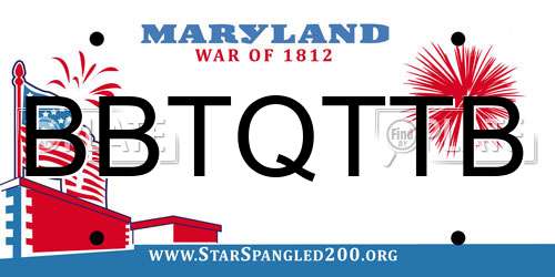 BBTQTTB Maryland License Plate