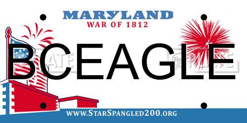 BCEAGLE Maryland License Plate