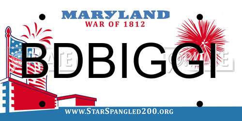 BDBIGGI Maryland License Plate