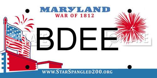 BDEE Maryland License Plate