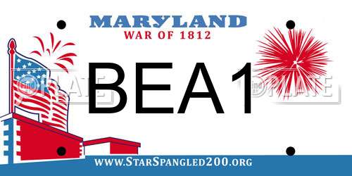 BEA1 Maryland License Plate