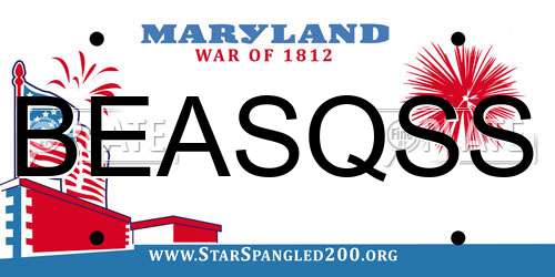BEASQSS Maryland License Plate