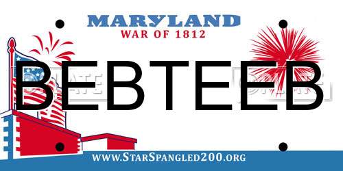 BEBTEEB Maryland License Plate