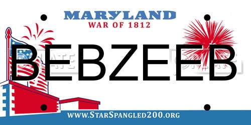 BEBZEEB Maryland License Plate