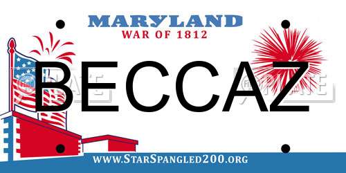 BECCAZ Maryland License Plate