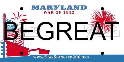 BEGREAT Maryland License Plate