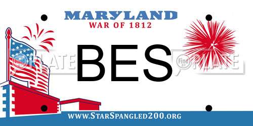 BES Maryland License Plate