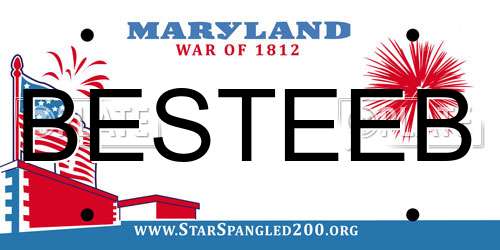 BESTEEB Maryland License Plate