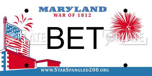 BET Maryland License Plate