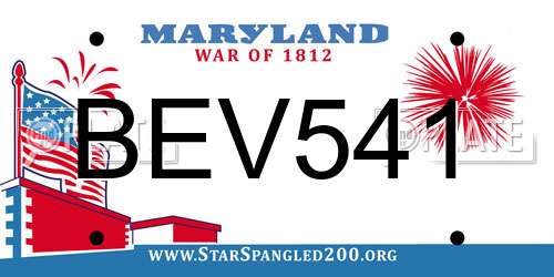 BEV541 Maryland License Plate