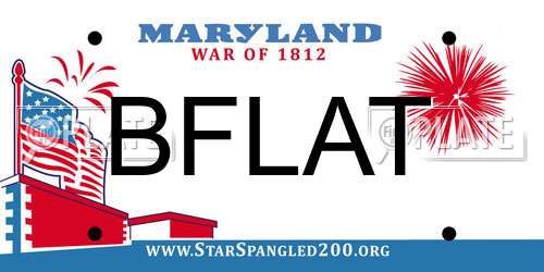 BFLAT Maryland License Plate