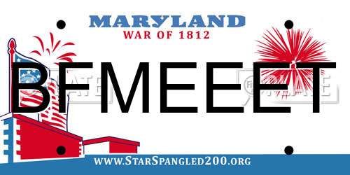 BFMEEET Maryland License Plate