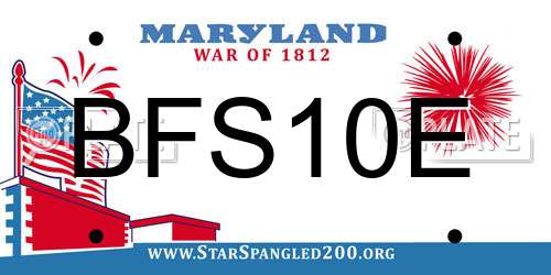 BFS10E Maryland License Plate