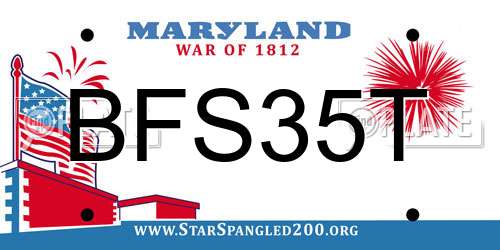 BFS35T Maryland License Plate