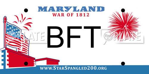 BFT Maryland License Plate