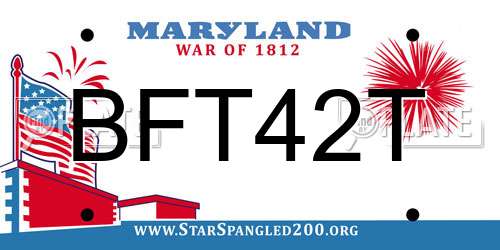 BFT42T Maryland License Plate