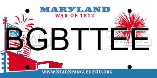 BGBTTEE Maryland License Plate