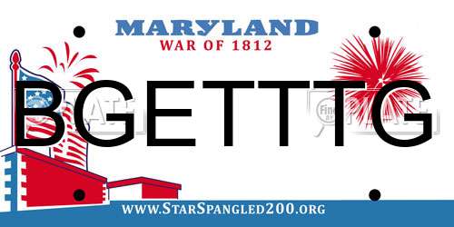 BGETTTG Maryland License Plate