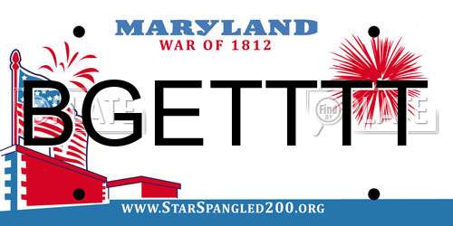 BGETTTT Maryland License Plate