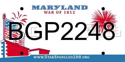 BGP2248 Maryland License Plate
