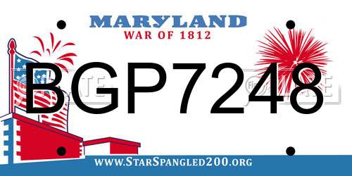 BGP7248 Maryland License Plate