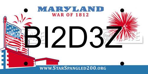 BI2D3Z Maryland License Plate