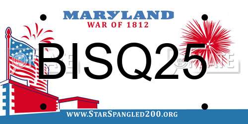 BISQ25 Maryland License Plate