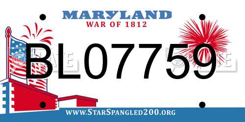 BL07759 Maryland License Plate