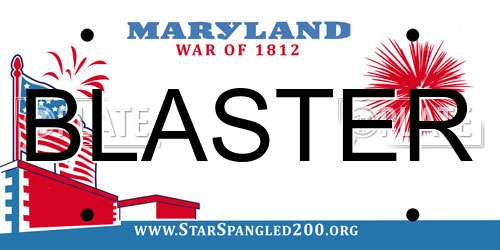 BLASTER Maryland License Plate