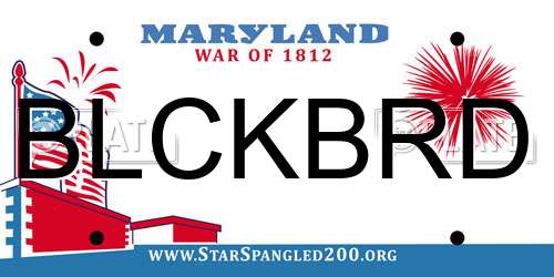 BLCKBRD Maryland License Plate